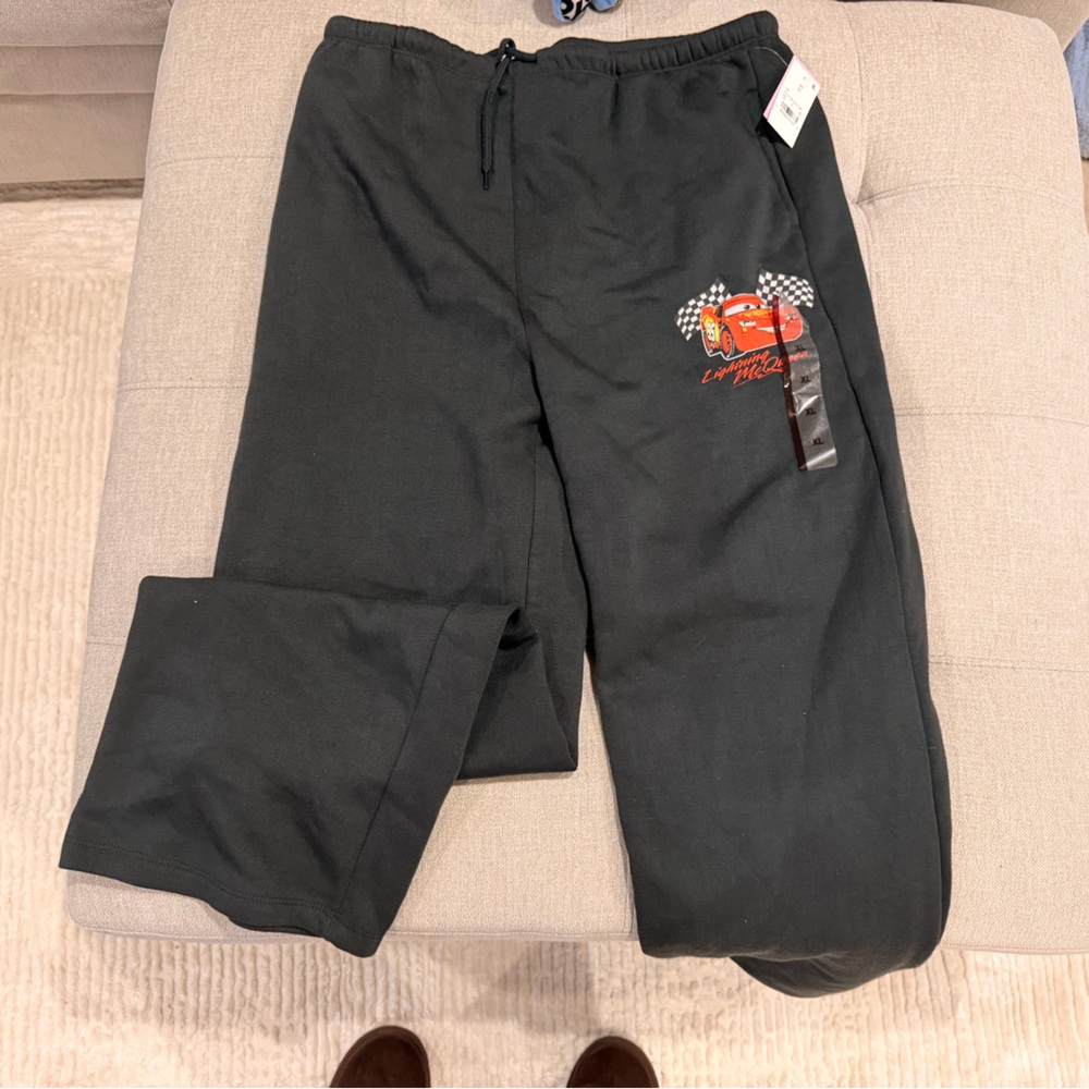 Disney Black sweatpants with Lightning McQueen Graphic from target